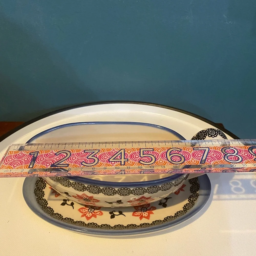 Polish Pottery Gravy Boat with Under plate - Wiza Boleslawiec - Picture 8 of 8